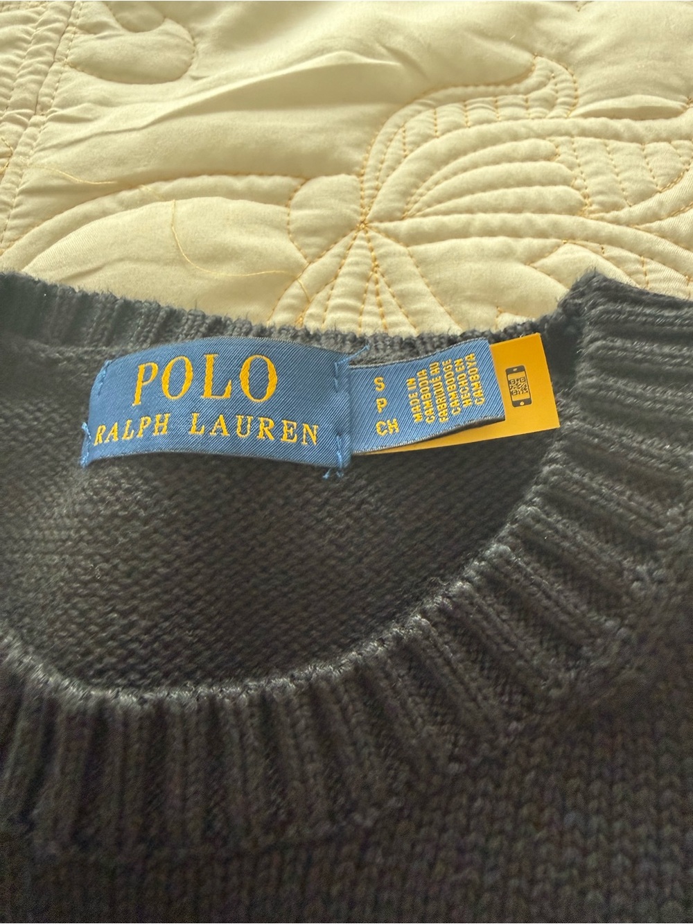 Polo by Ralph Lauren Unisex Black Crewneck Sweater with Red Pony - Picture 4 of 10